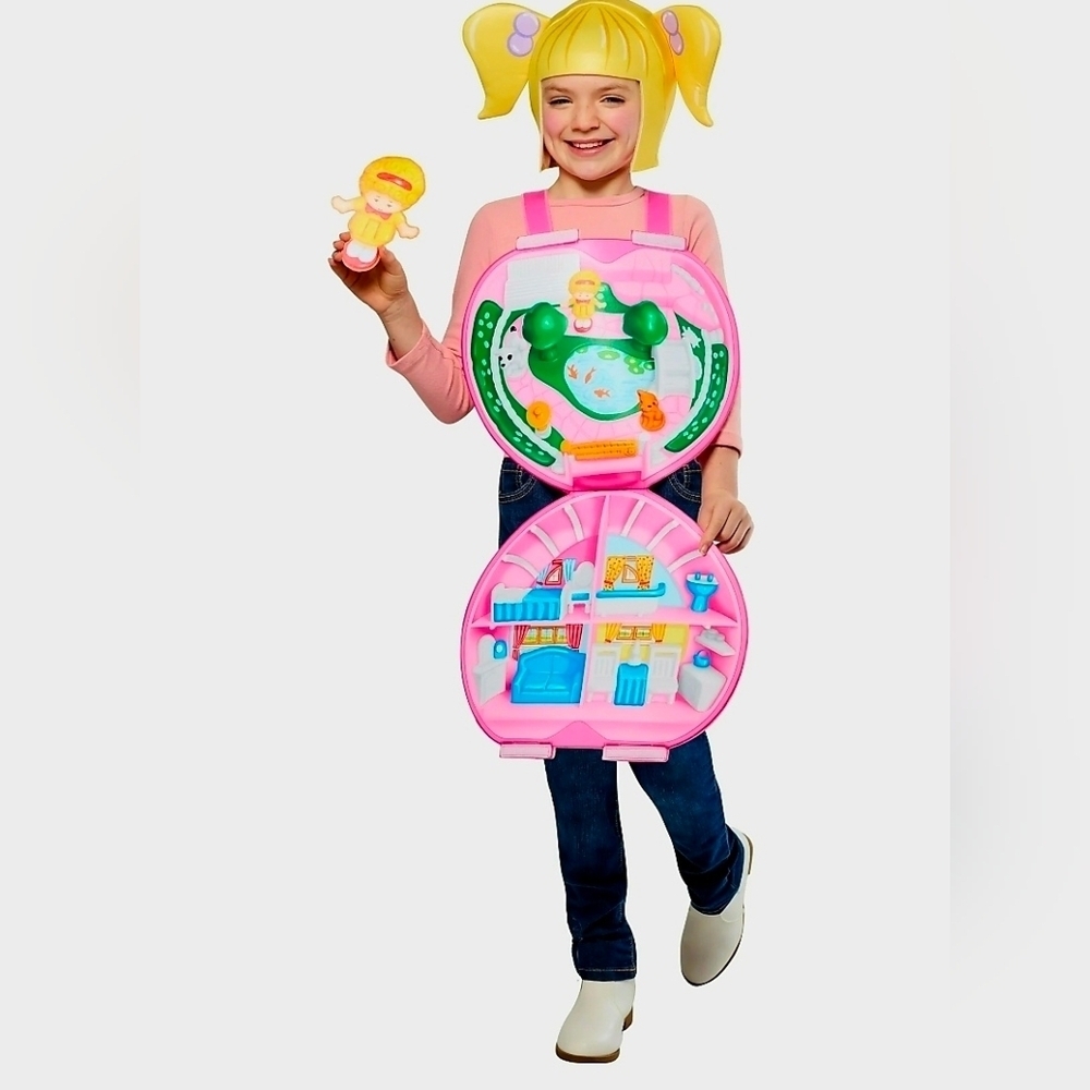 Polly Pocket Halloween Costume for Girl's One Size Fit, NWT, vintage style, 3 pc